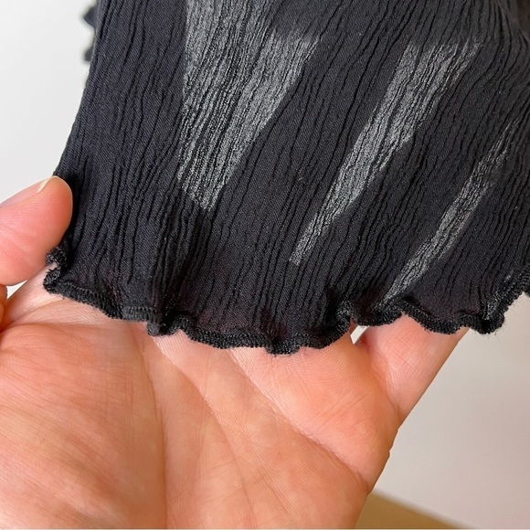 INTIMATELY Free People Sheer Ruffle Tank Top Lettuce Trim Hem - Picture 5 of 8